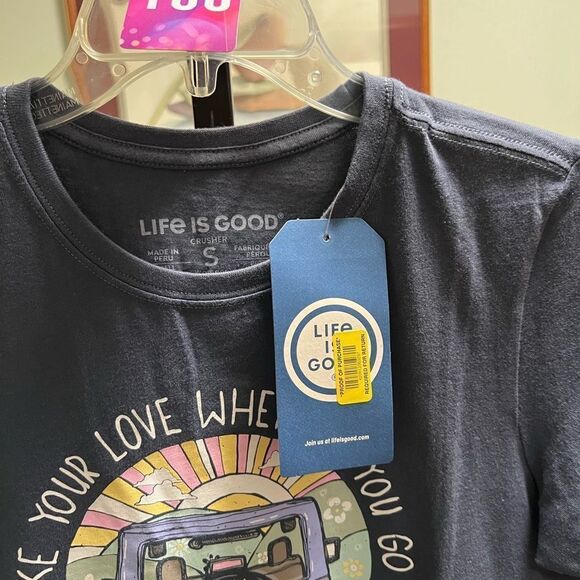 NWT Life is Good Navy Graphic T-Shirt #160 - Picture 4 of 6
